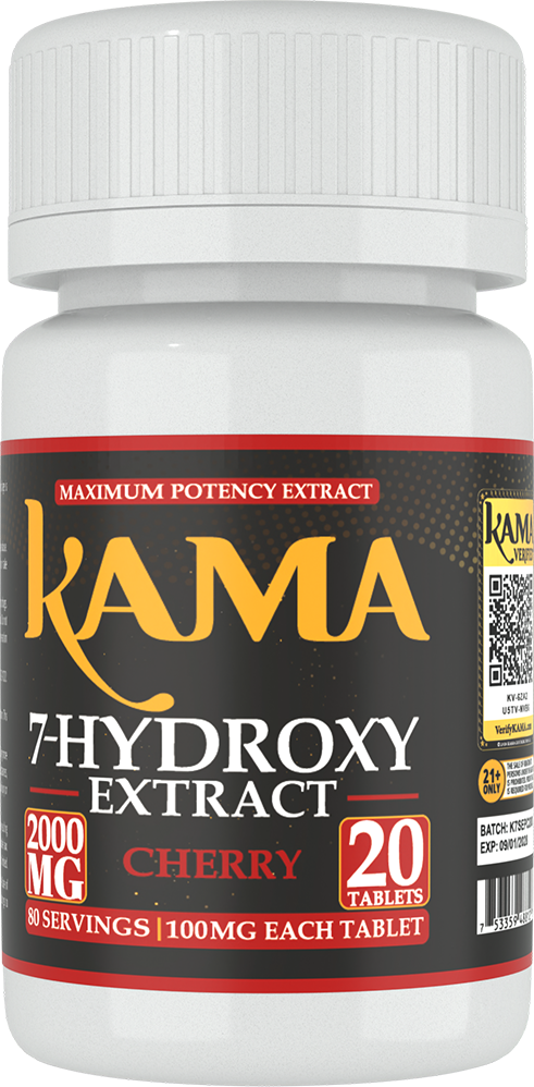 KAMA 7-Hydroxy Extract 2000 MG 20 Tablets Cherry